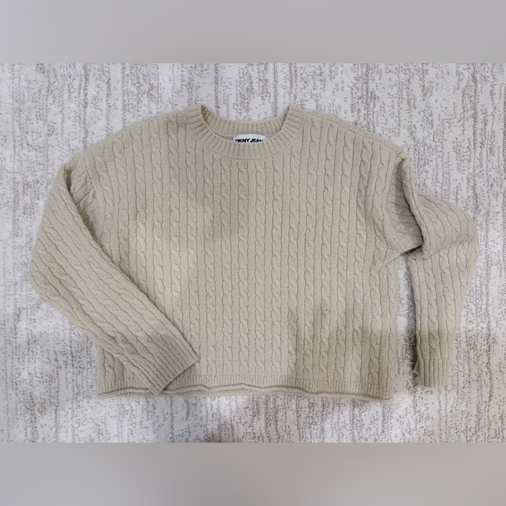 DKNY Cable Knit Sweater - Cream